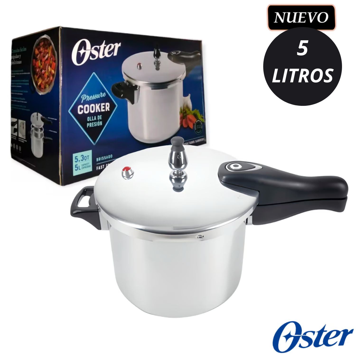 Olla de Presión Oster Brissago 5 Litros