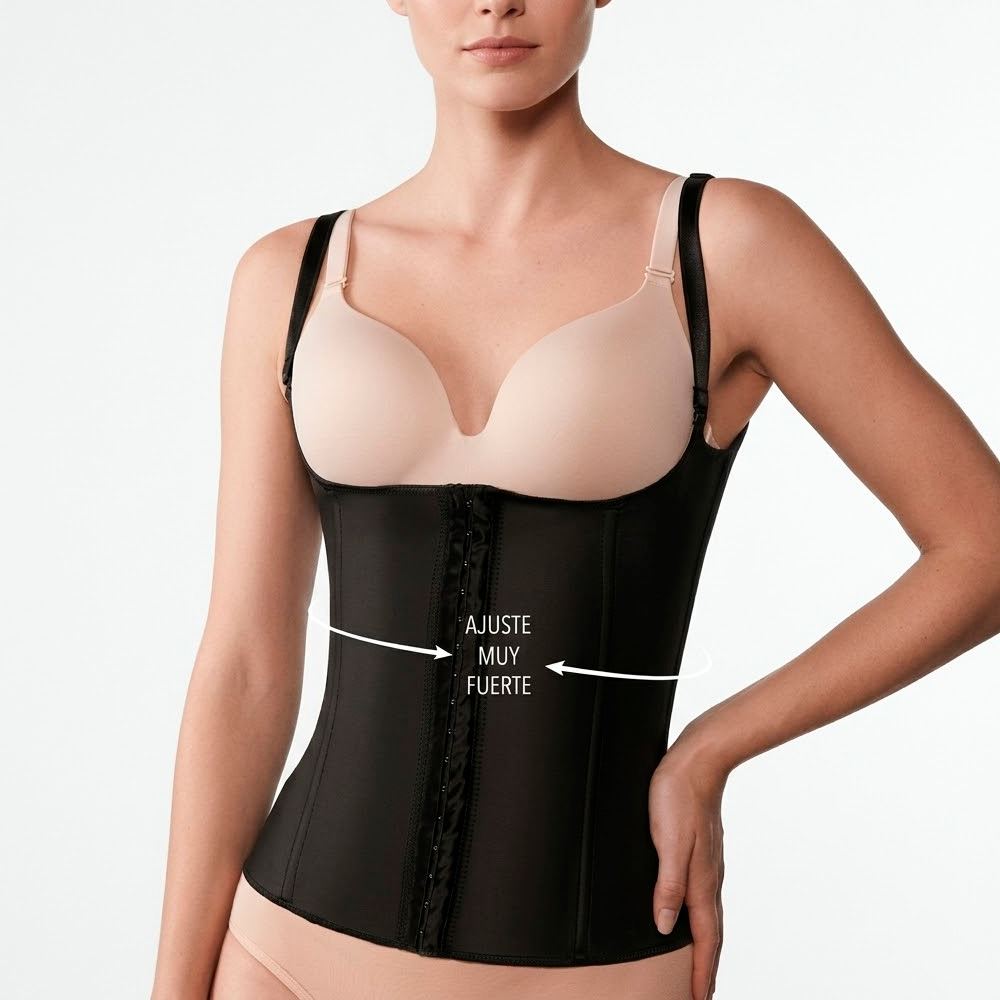 Faja Reductora Silhouette Chaleco con Tirantes Negro