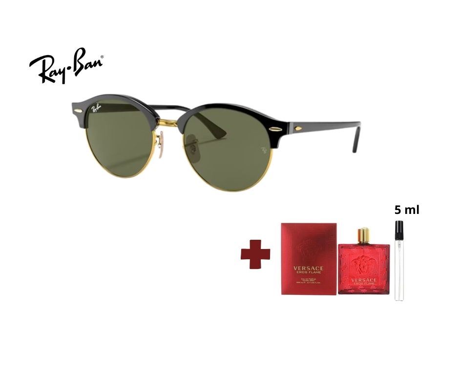 PACK DUO Lentes RayBan Clubround + Decants Perfume Eros Versace Flame 5ml