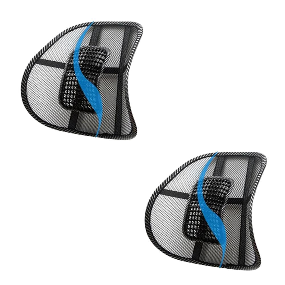 Pack x2 Cojín Soporte Lumbar para Asiento de Carro Auto Oficina