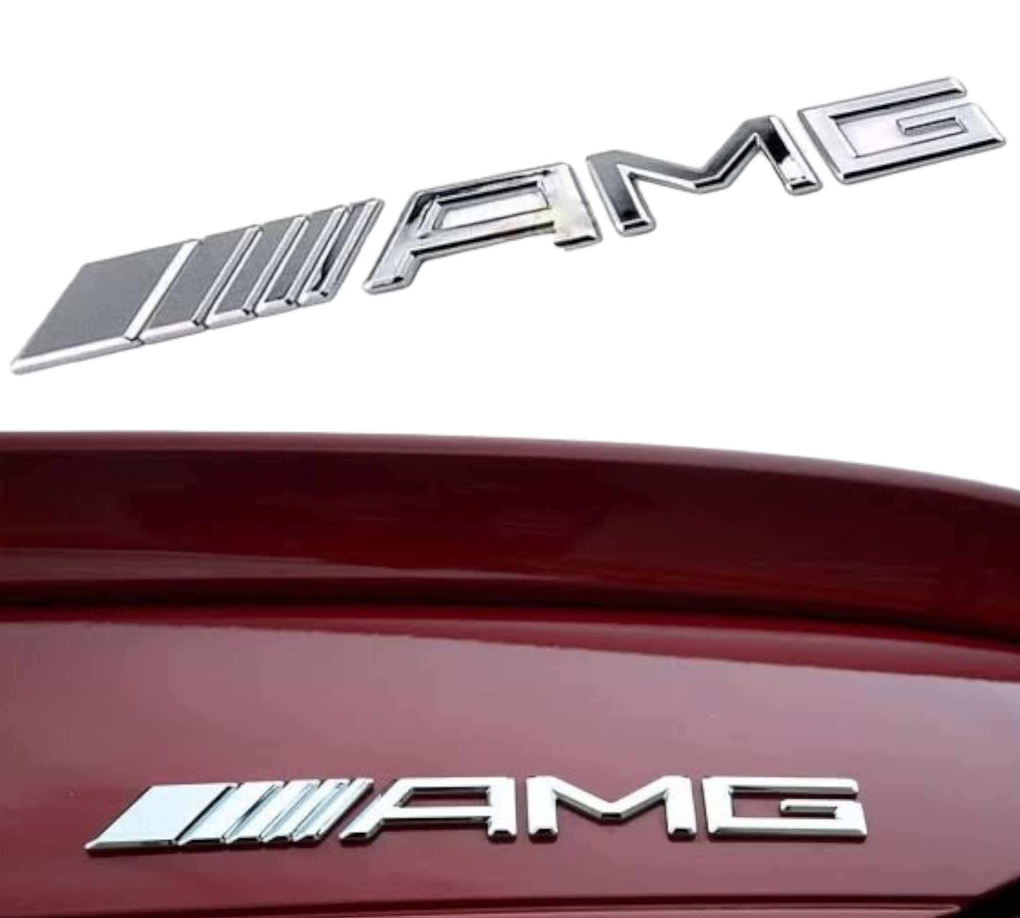 EMBLEMA POSTERIOR AMG CROMADO