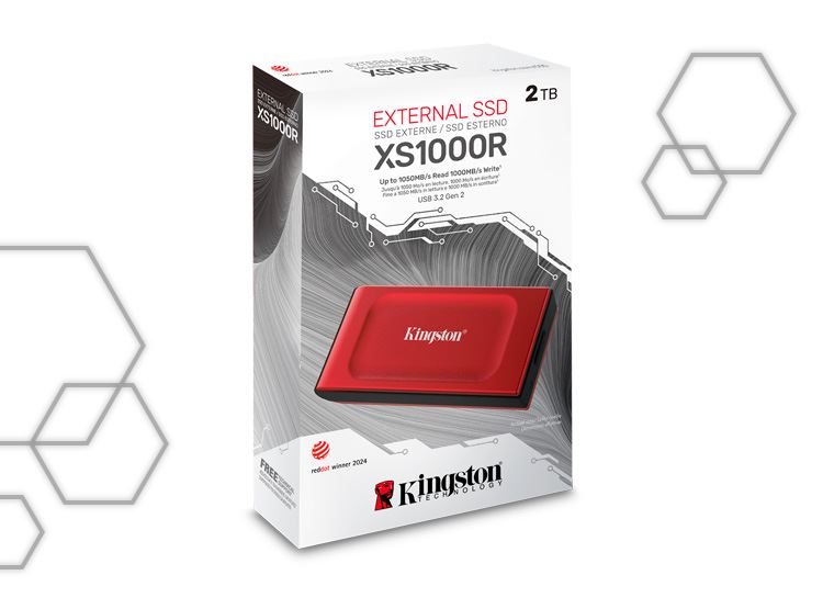 SSD Disco Externo Portatil XS1000 2TB Rojo