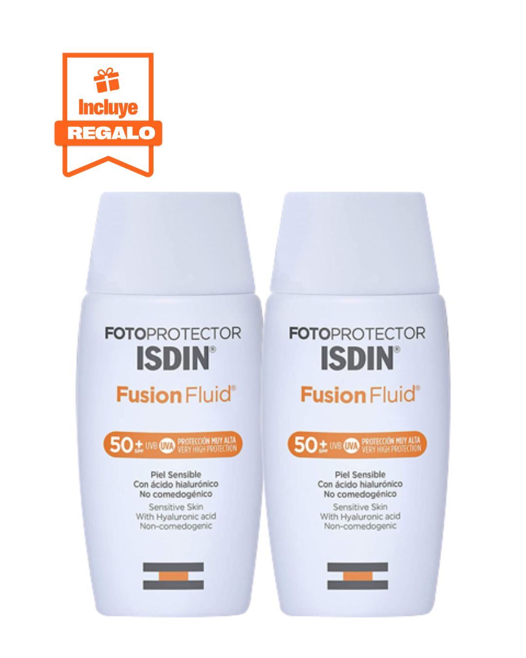 2 UNIDADES Duo ISDIN Fotoprotección Fusión Fluid SPF 50
