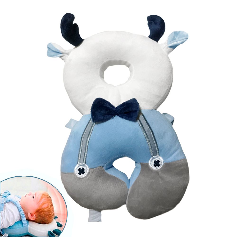 Protector anti caida reno corbatin celeste para bebe