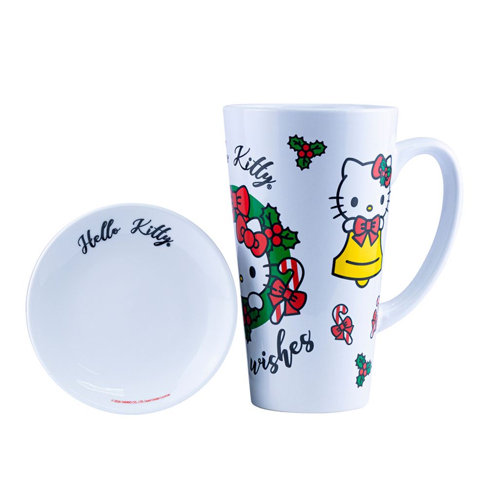 Taza Juvenil Hello Kitty Scool Ceramica Navidad