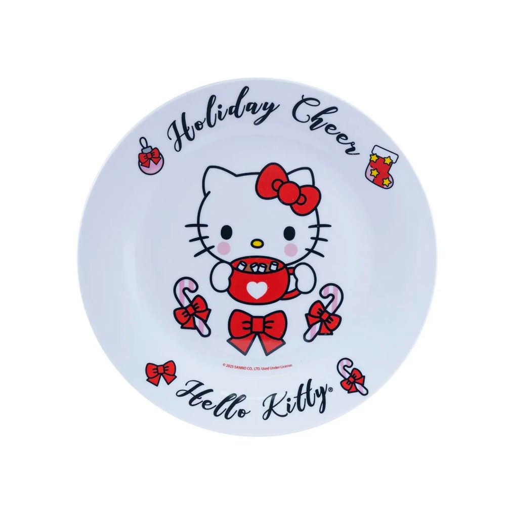 Vajilla Plato Hello Kitty 24 cm navidad Scool Ceramica