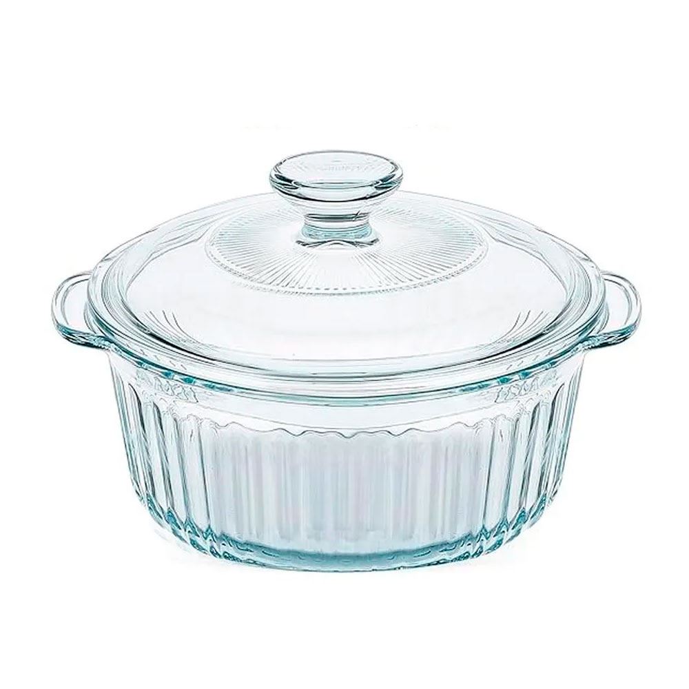 Cacerola Redonda Ichimatsu Transp 2.4LT c Tapa Horno microondas