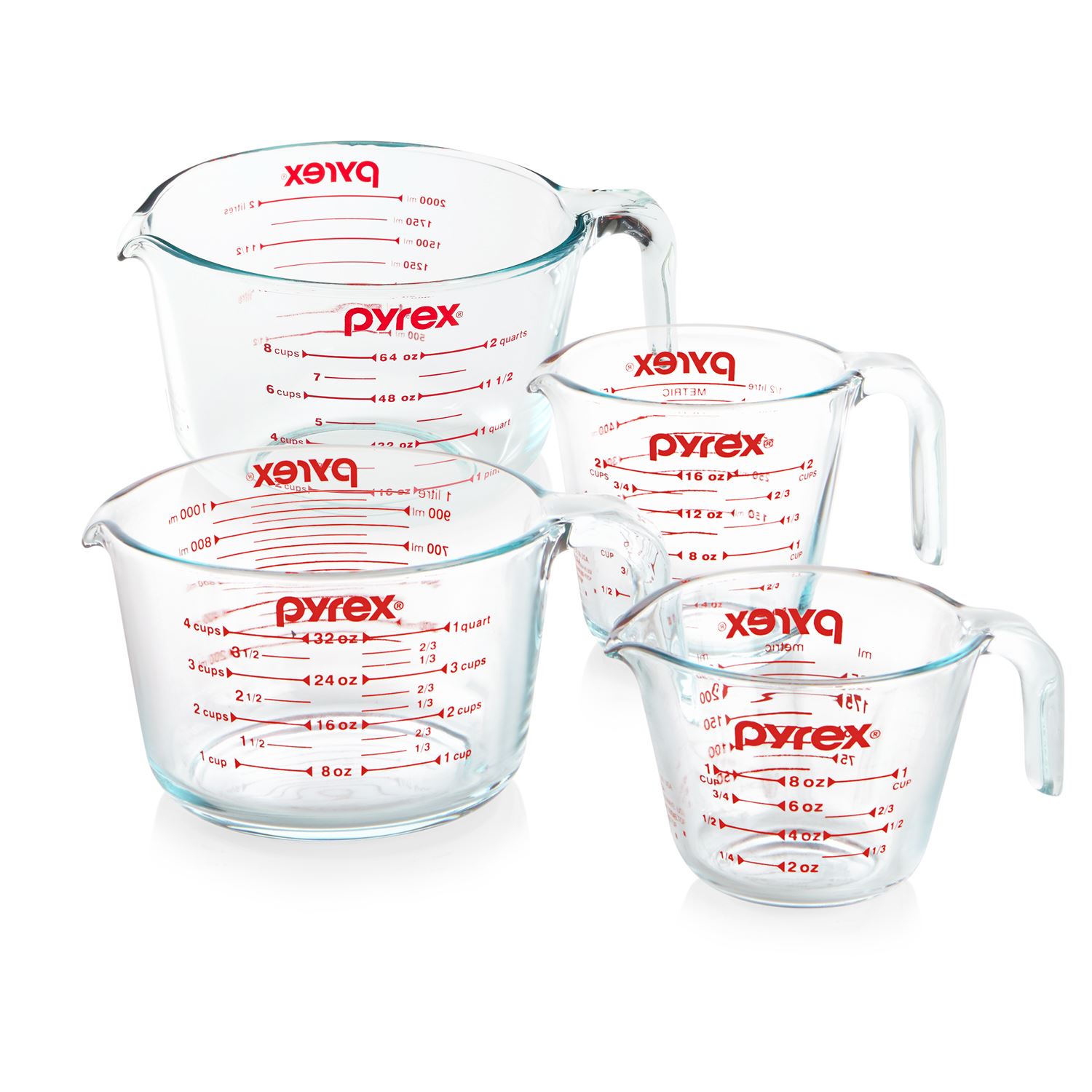 PYREX Pack De 2 Bolos Redondos Tapa Plastica De 4 Tazas - 950 Ml