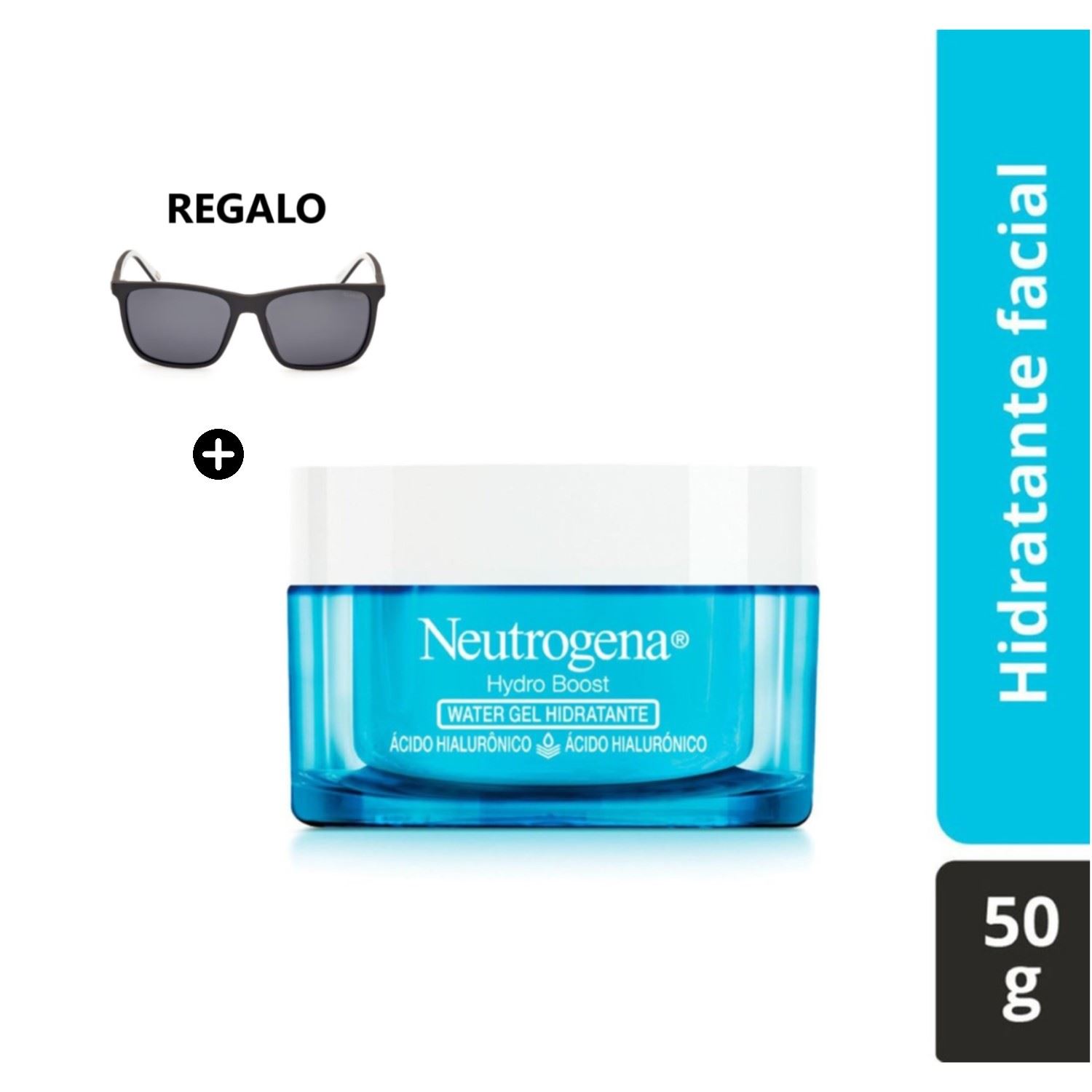 Crema Hidratante Facial Gel Neutrogena con Ácido Hialurónico 50g + Lentes