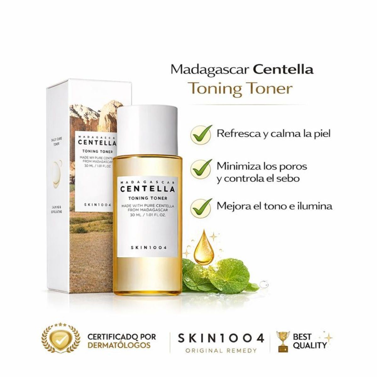 MADAGASCAR CENTELLA TONING TONER SKIN1004 30ML TÓNICO FACIAL