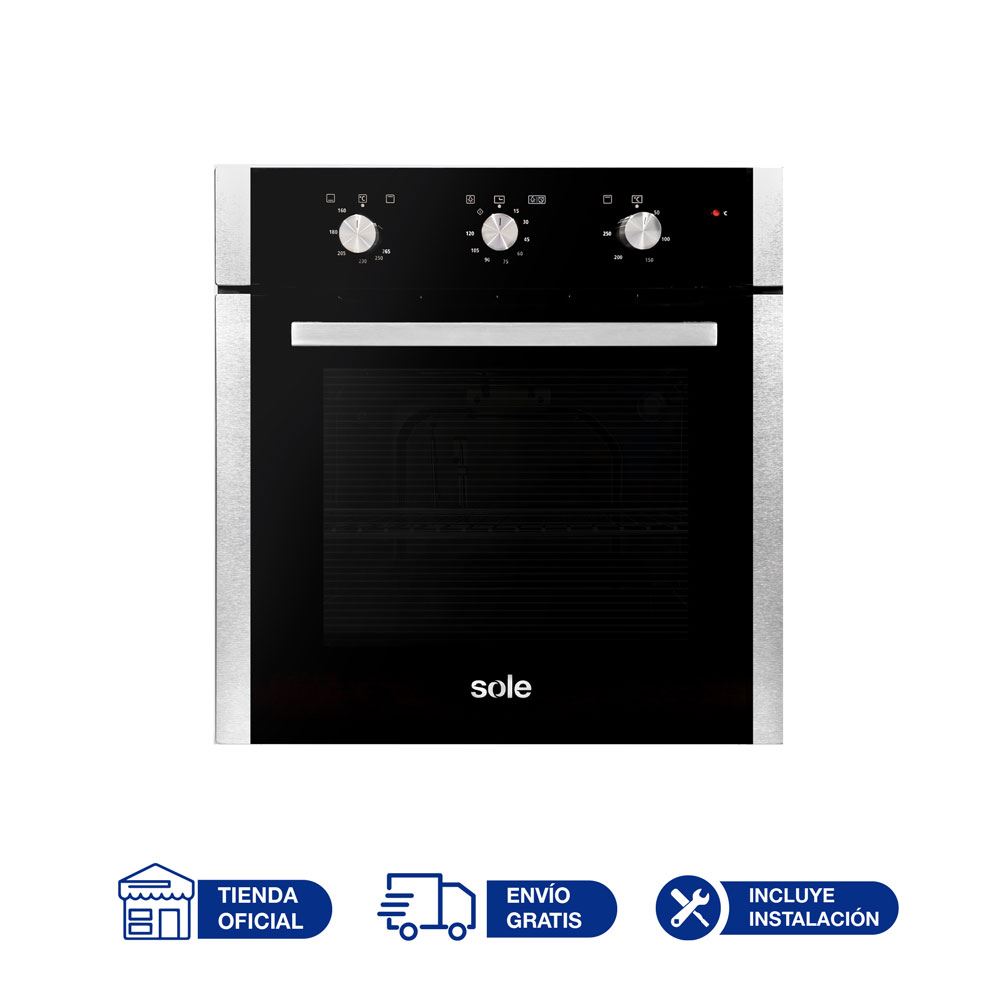 SOLE HORNO A GAS EMPOTRABLE SOLHO009V2 SILVER | Juntoz