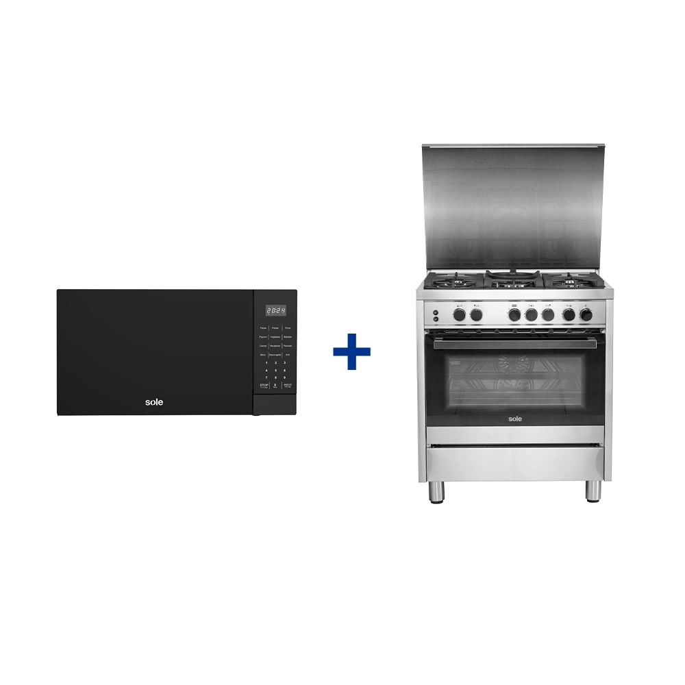 Combo Cocina de pie Bali 5H + Microondas 3 En 1 Multifunciones 21L