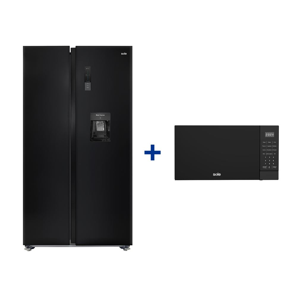 Combo Refrigeradora Montreal SBS 525L + Microondas 3 En 1 Multifunciones 21L