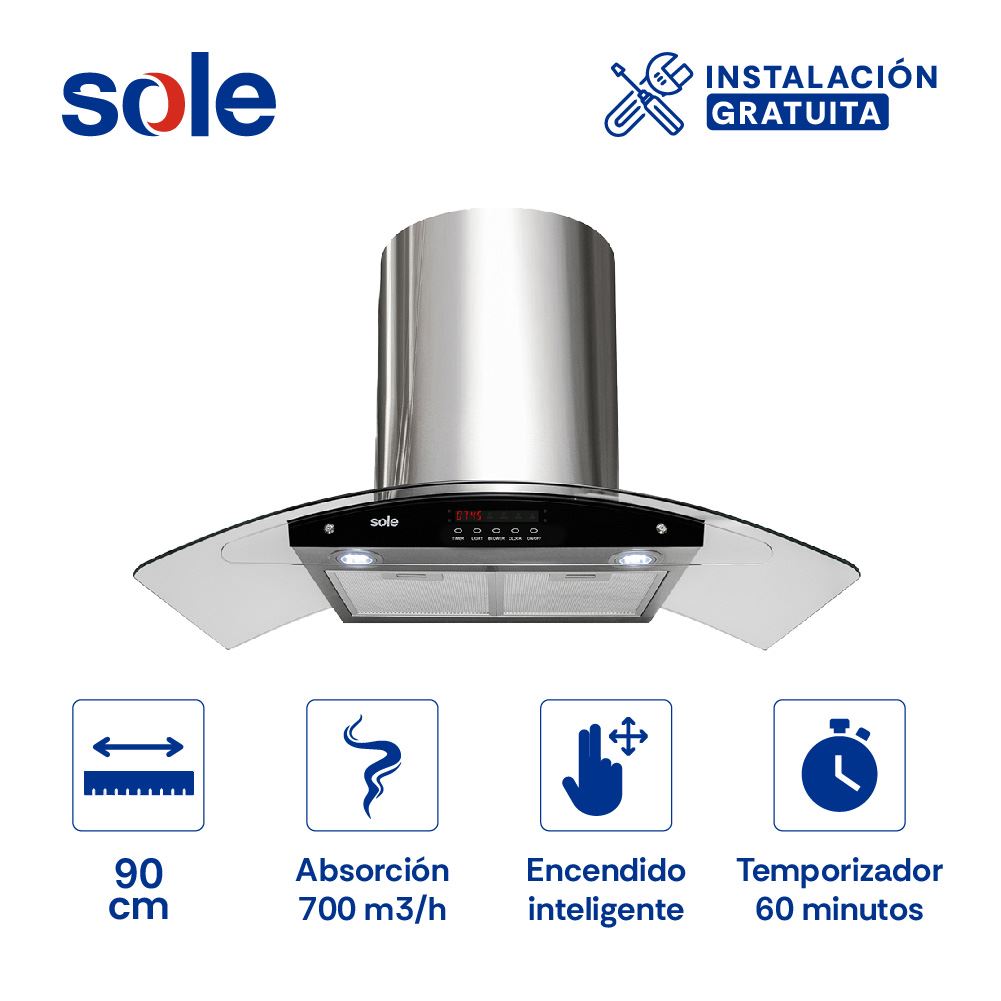 Campana Extractora Sole Venus Plus  90 Cm