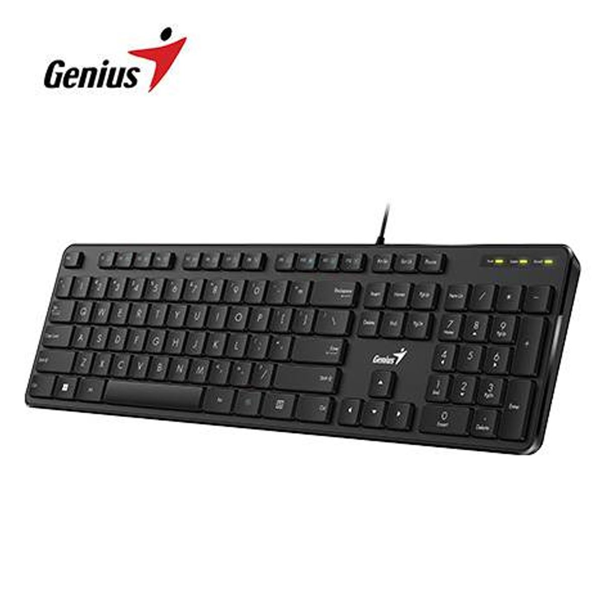 Teclado Genius Slimstar M200 Usb Multimedia Sp Black