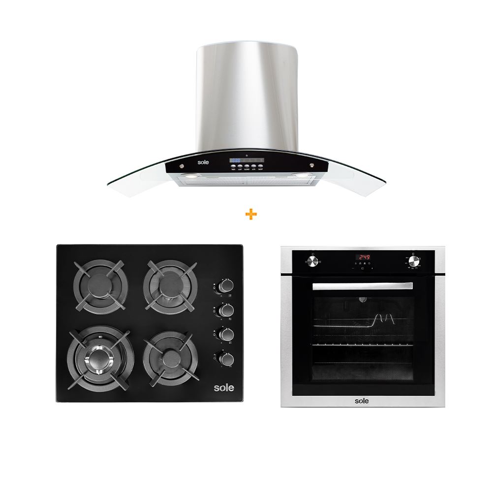COMBO0947 Sole Encimera + Camp Extractora + Horno