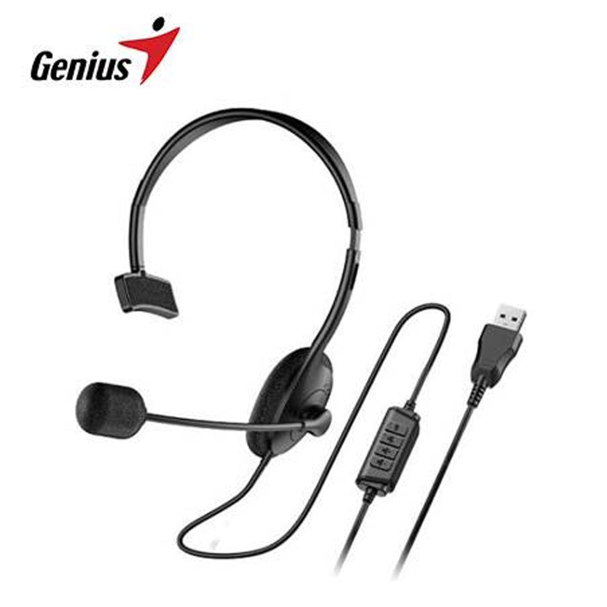 AUDIFONO CON MICROFONO GENIUS HS-100U MONO USB BLACK