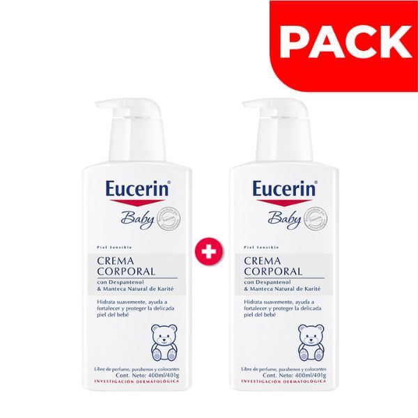 Dúo Pack Eucerin Baby Crema Corporal - Frasco 400 ML