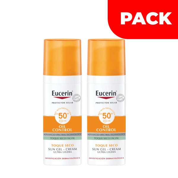 Dúo Pack Eucerin Sun Oil Control F50+ - Frasco 50 ML