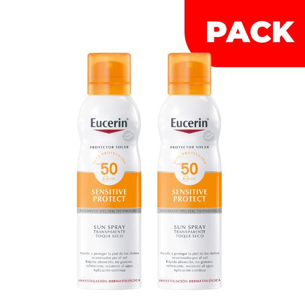 Dúo Pack Eucerin Sun Spray Toque Seco F50+ - Frasco 200 ML