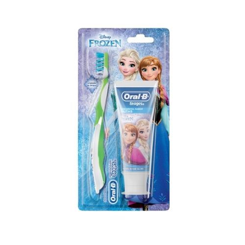 Oral B Cepillo + Crema Stages Frozen  - Pack 2UN