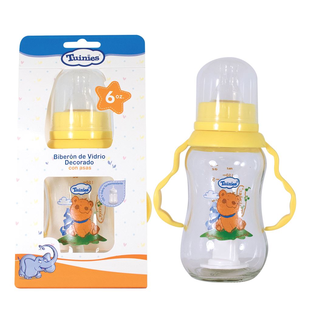Biberón Tuinies Vidrio 6 Oz - Unidad 1 UN