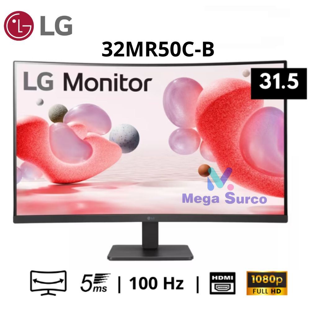 MONITOR LG LED CURVO 32MR50C 32″ 1920 X 1080 100HZ D-SUB/ HDMI