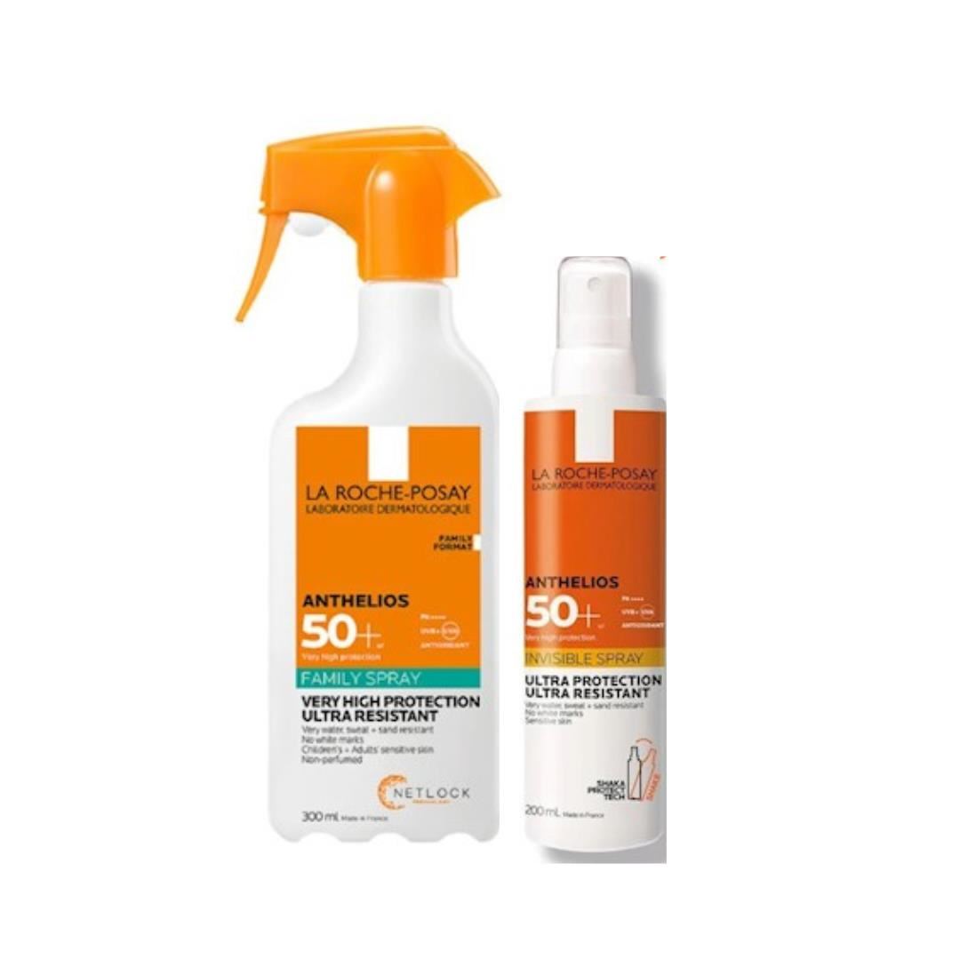 Pack Protección Anthelios:  Family Spray 300ml + Spray Invisible FPS50+ 200ml