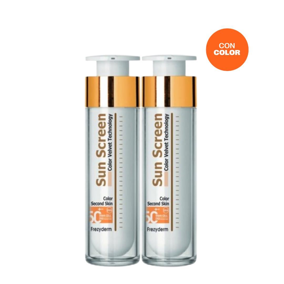 Duo Fotoprotector Sun Screen Velvet con Color Frezyderm