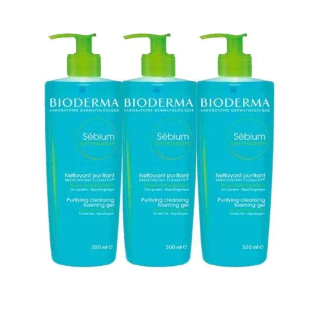 Trio Bioderma Sébium Gel Moussant 500ml