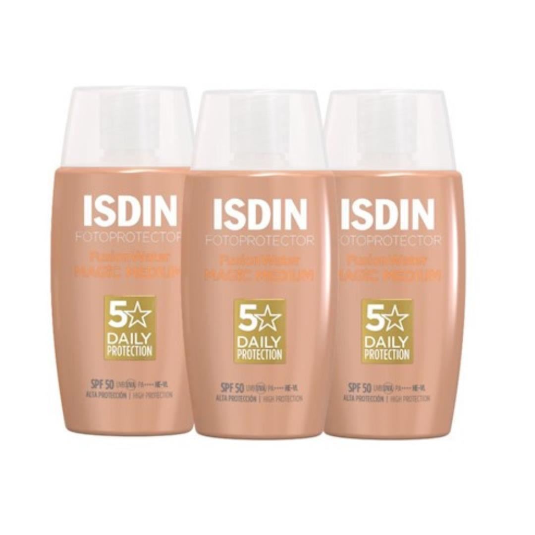 Trio Fotoprotector Fusion Water Magic Color Medium Oil Control SPF 50+ 50ml