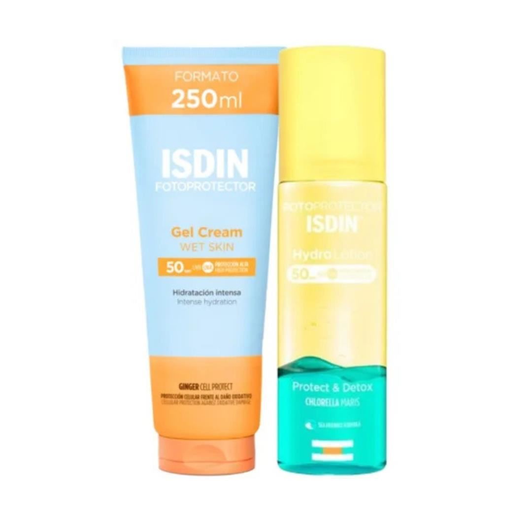 Duo ISDIN GEL CREMA WET SKIN 50+ 250ML + HYDROLOTION SPF 50+ 200ML