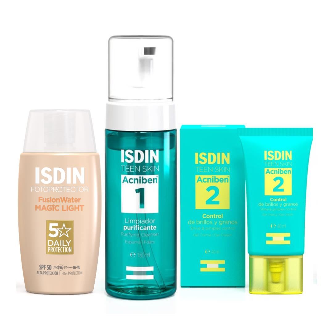 Pack Isdin Limpieza y Fotoprotección Pieles Mixtas a Grasas