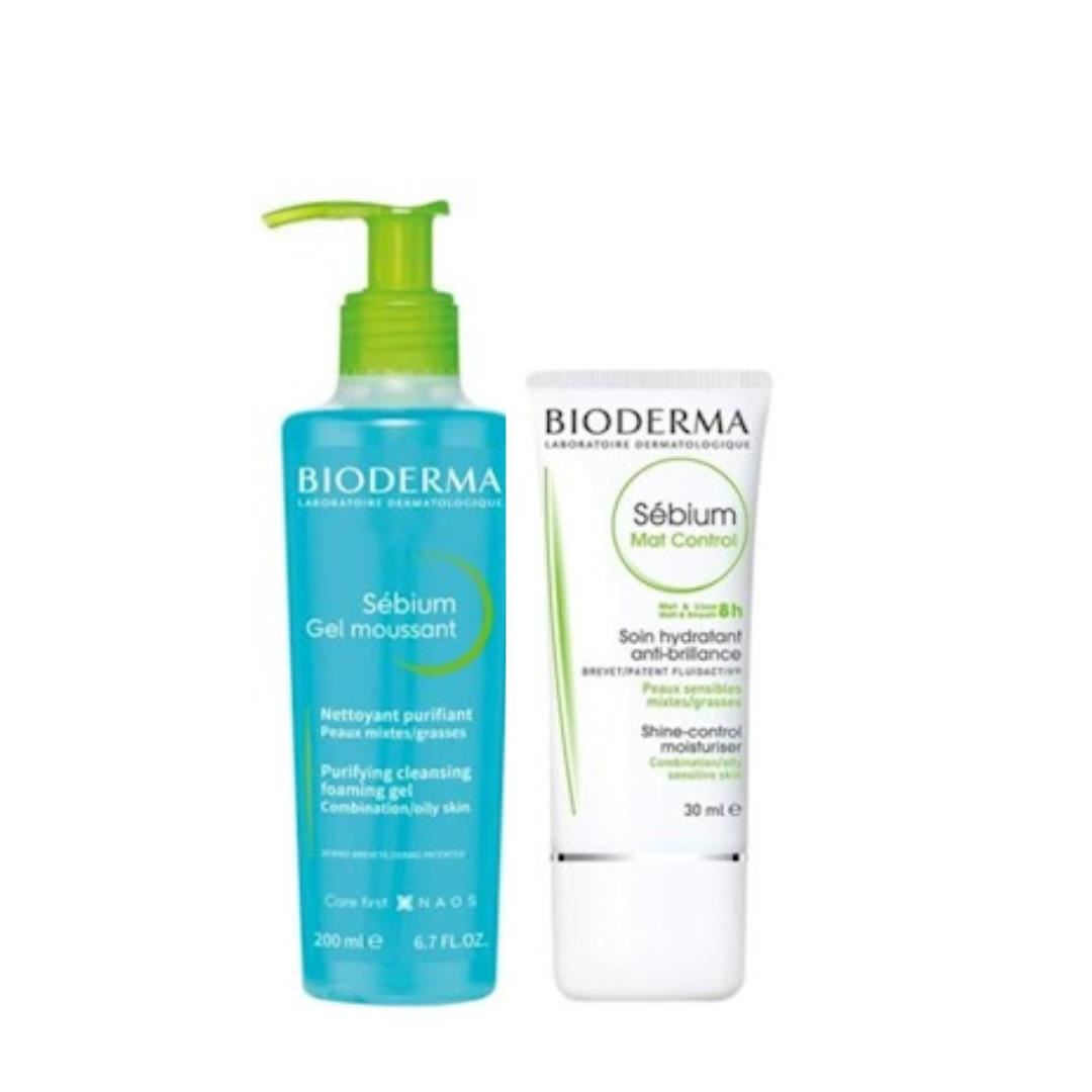 Duo Bioderma Limpieza e Hidratación Facial Pieles Mixtas a Grasas