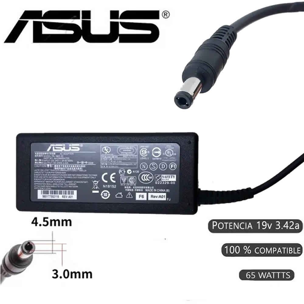 CARGADOR ASUS 65W 19V 3.42A PUNTA PIN MEDIO ( 4.5*3.0MM )