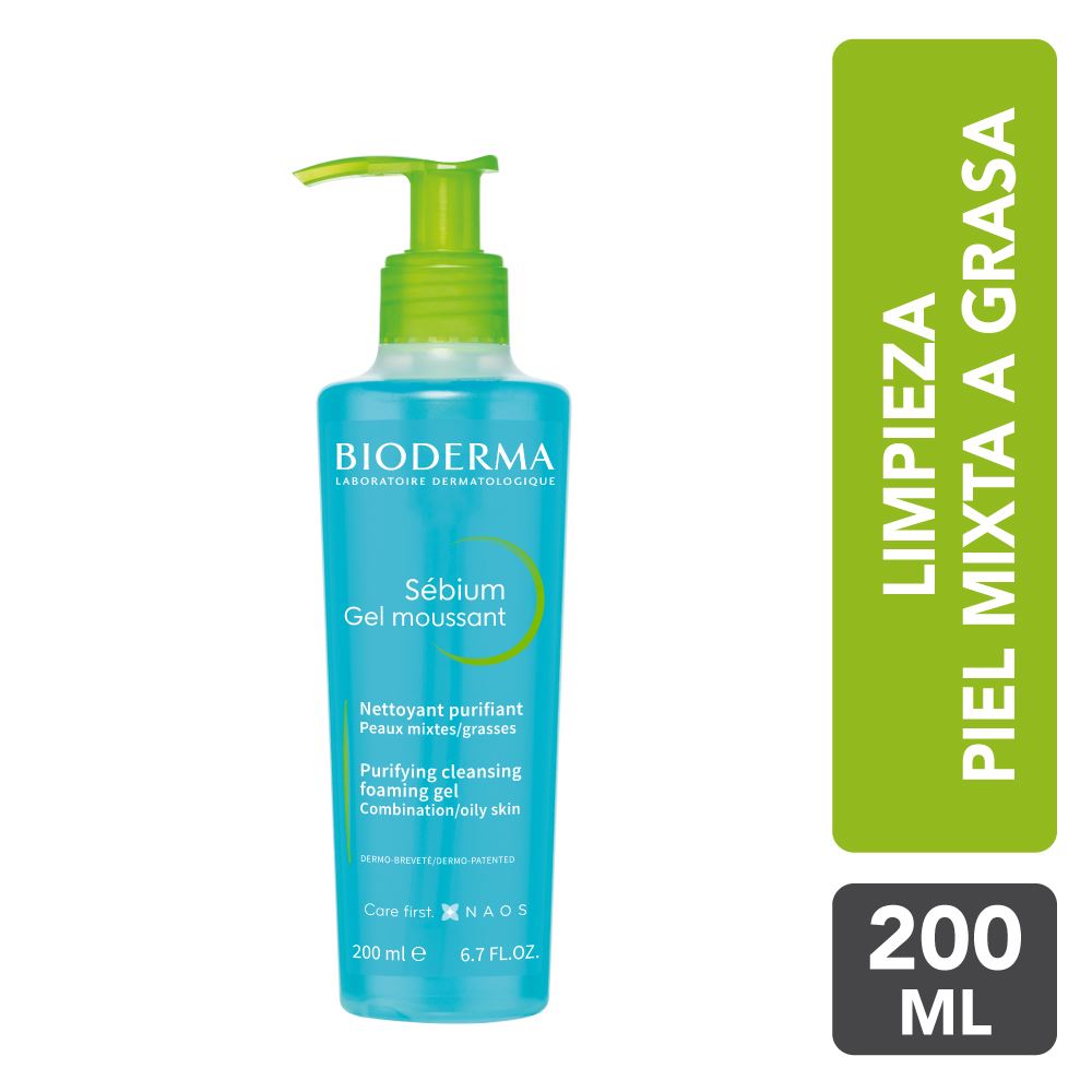 Gel Limpiador Bioderma Sébium Gel Moussant 200ml