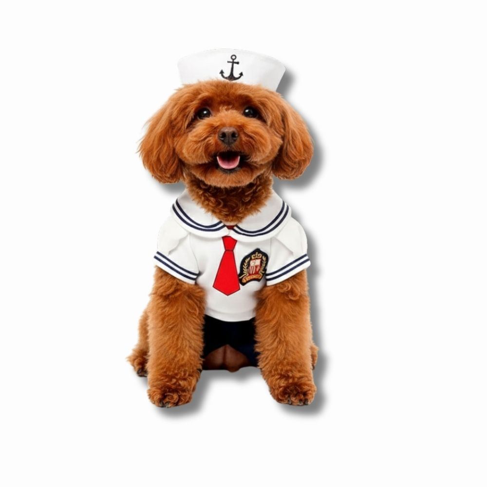 DISFRAZ MARINERO PARA GATO O PERRO Talla M
