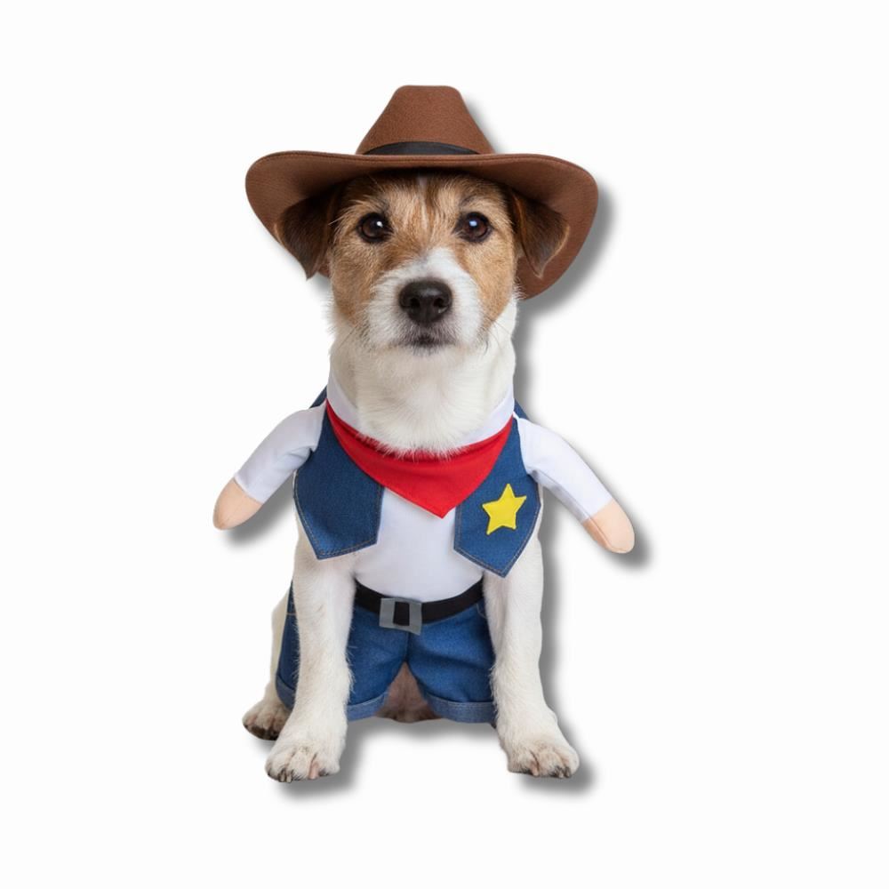 DISFRAZ VAQUERO PARA GATO O PERRO Talla M
