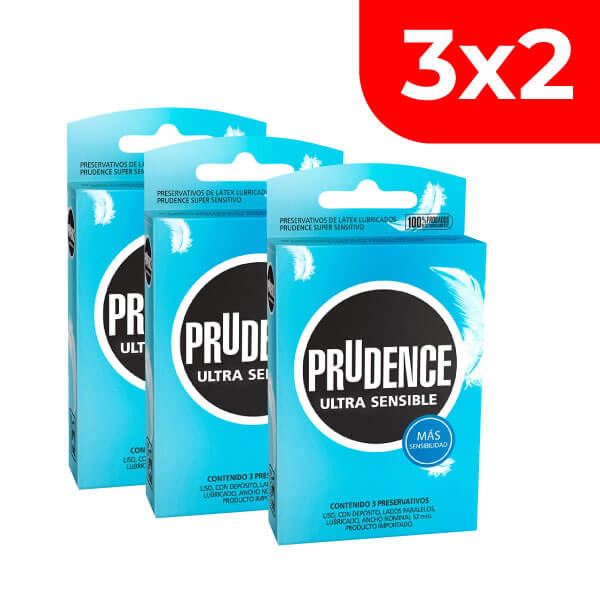 3x2 Preservativo Prudence Ultra Sensible - Caja 3 UN