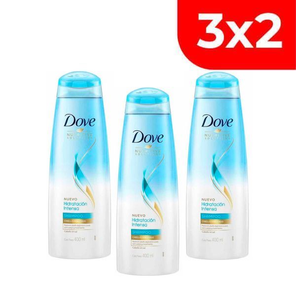 3x2 Shampoo Dove Hidratación Intensiva - Frasco 400 ML