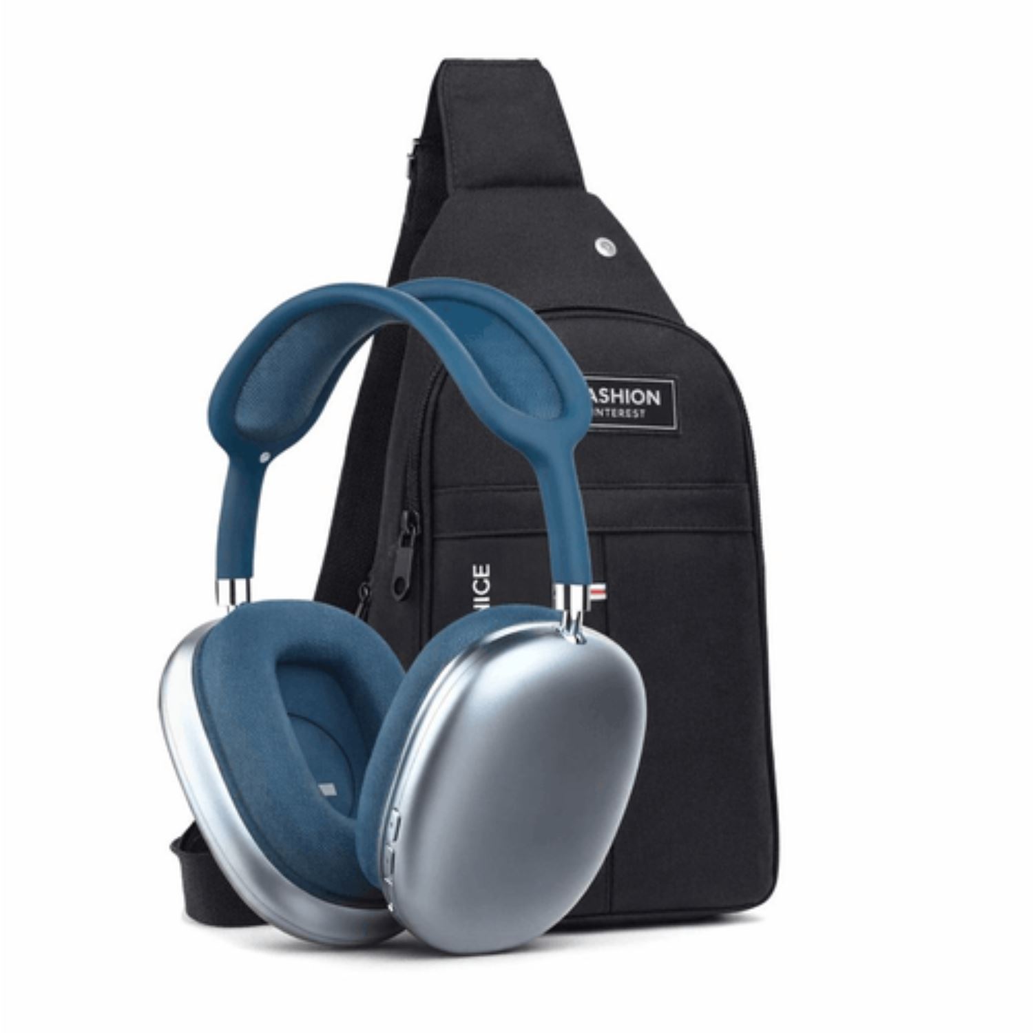 Audífonos Bluetooth P9 Over Ear 5.0 Azul + Morral Deportivo Multiuso
