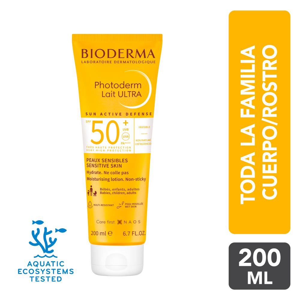Protector Solar Bioderma Photoderm Lait Ultra Spf50+ 200ml