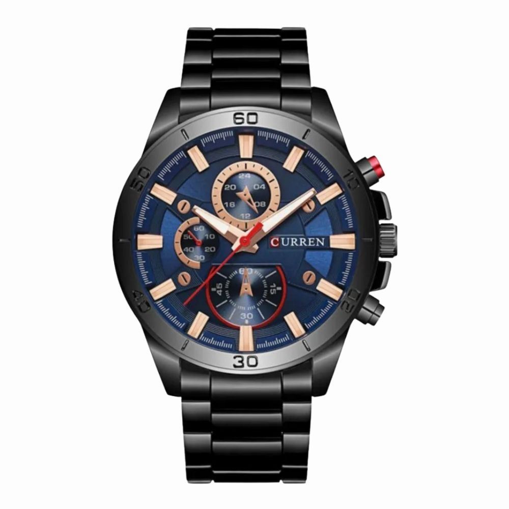 Reloj Analogo Curren KREB560120 8275 Negro Azul Hombre