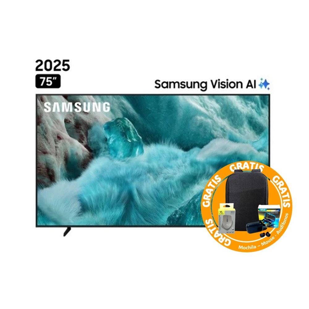 TELEVISOR SAMSUNG SMART TV 75" QLED 4K UHD VISION AI QN75Q7FAAGXPE + PACK ESCOLAR DE REGALO
