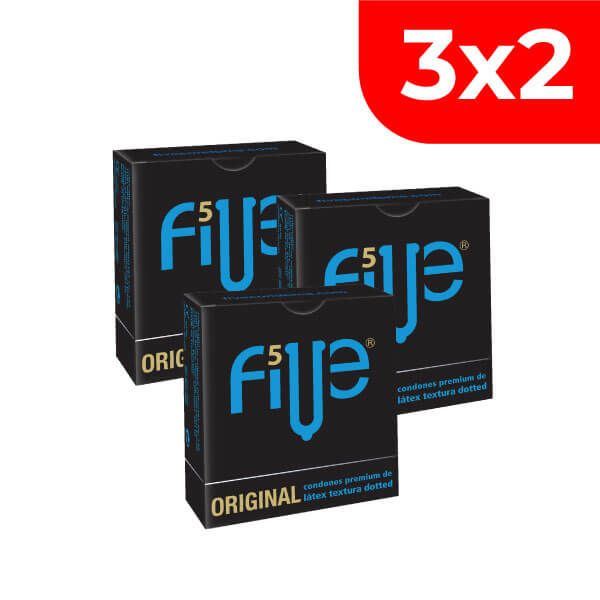 3x2 Condones Five Original - Caja 5 UN