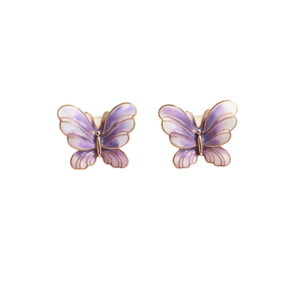 ARETES MARIPOSA ROSA PARA MUJER