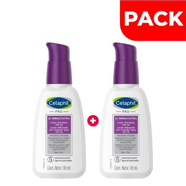 Dúo Pack Cetaphil Pro Ac Loción Hidratante Fps30 - Frasco 118 Ml
