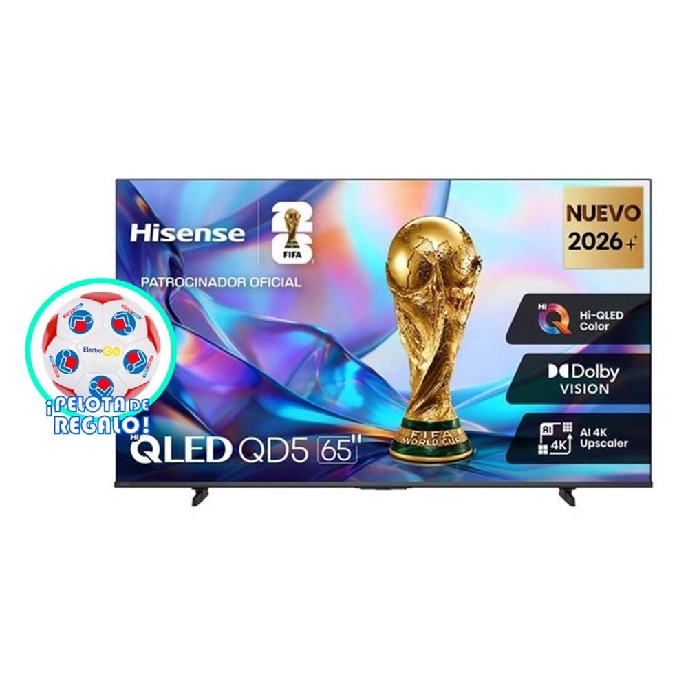 TELEVISOR HISENSE SMART TV 65" QLED 4K UHD 65QD5SV + PELOTA DE REGALO