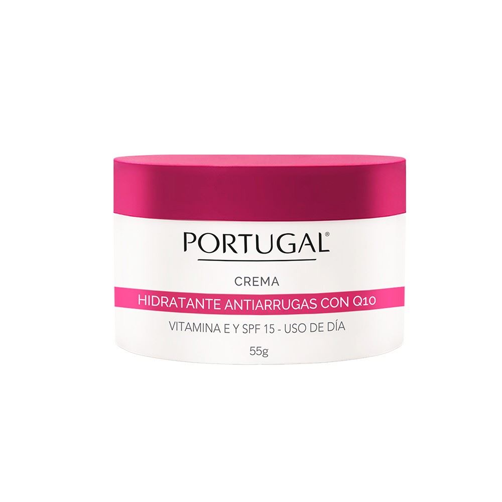 Portugal Crema Facial Antiarrugas Hidratante Q10 - Pote 55 G