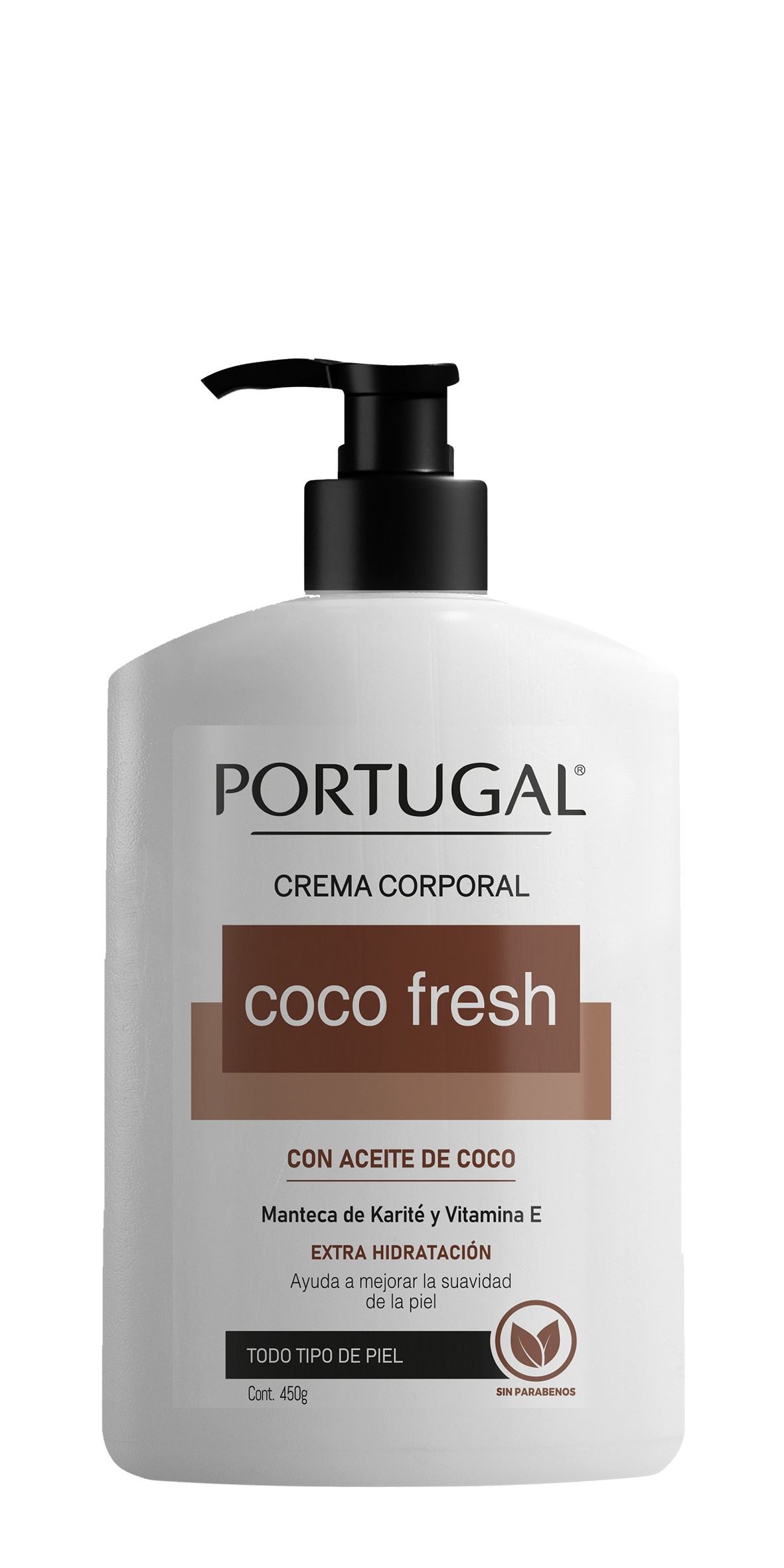 Portugal Crema Corporal Coco Fresh - Frasco 450 G